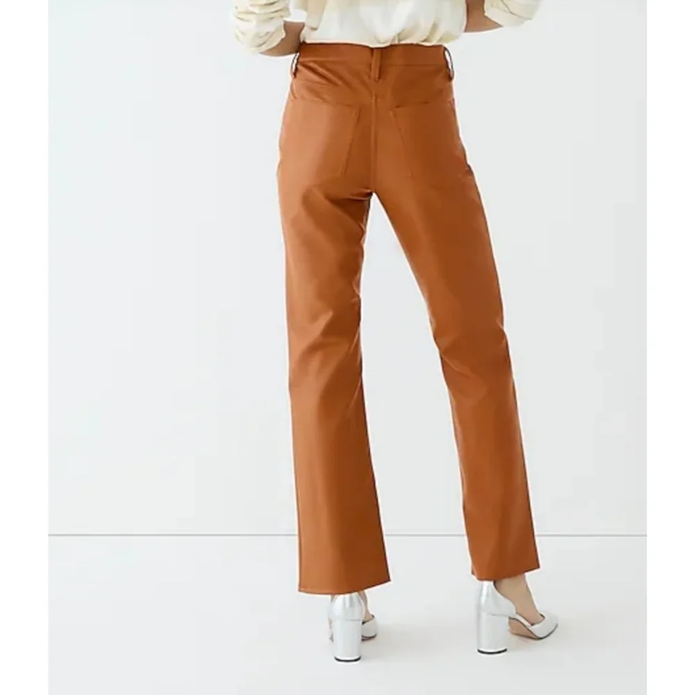 33. J.Crew High-rise slim demi-boot pant in faux leather